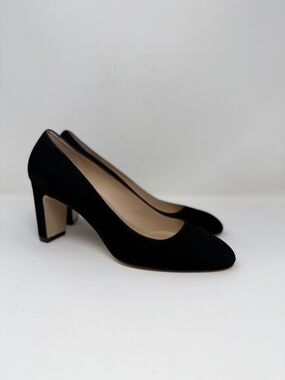 New Stuart Weitzman Vida 75 Pump Black Suede Sz 8
